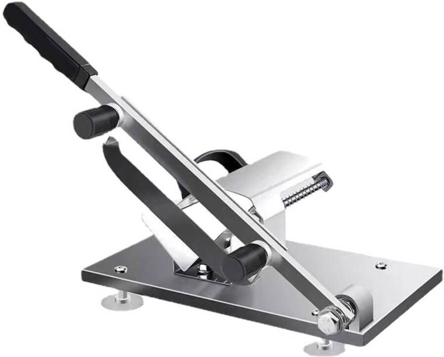 CHIWIN Vlees en Brood Snijmachine Handmatig RVS Draaiknop Instelbare Dikte 03 tot 15 cm Handmatige Keukensnijder Zilver Snijder voor Vlees Brood Kaas Groenten - Foto 2