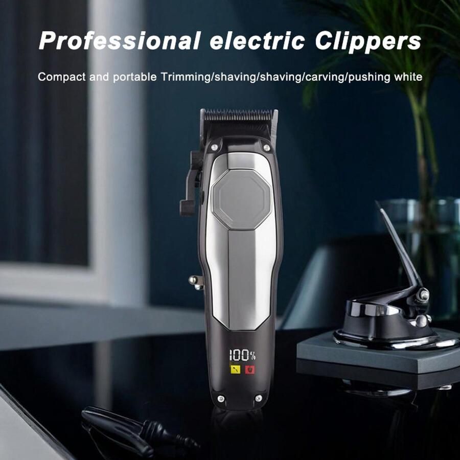Choice Aldoe Professionele Oplaadbare Waterdichte Draadloze Kapper Haar Snijmachine Mannen Elektrische Tondeuse kapper led display usb oplaadbaar handig en makkelijk voor thuis onderweg vakantie baard kaal haar professioneel