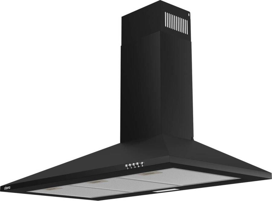 Ciarra CBCB9201-OW 90cm Afzuigkap Zwart inclusief set koolstoffilters – 370m3 energieklasse A