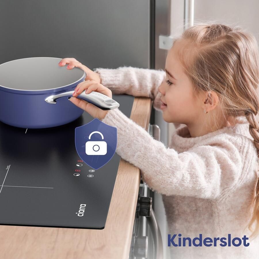 Ciarra VM4BBIH Inbouw inductiekookplaat 60 cm Inductie Kookplaat 4 zones Boostfunctie 7200 W