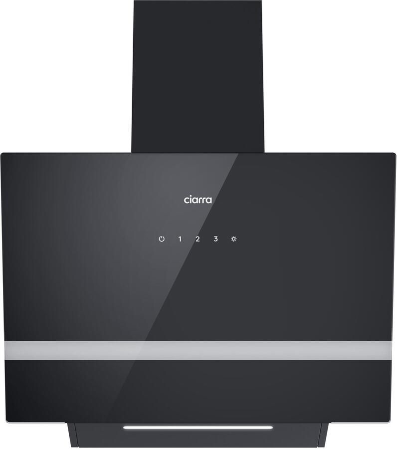 Ciarra VM6736HB A+++ 685 m³ u Schuine Afzuigkap 60 cm 4 Standen incl. BOOST Recirculatie & Luchtafvoer-incl. Koolstoffilter Wi-Fi & SensorTouch Bedieningzwart - Foto 2