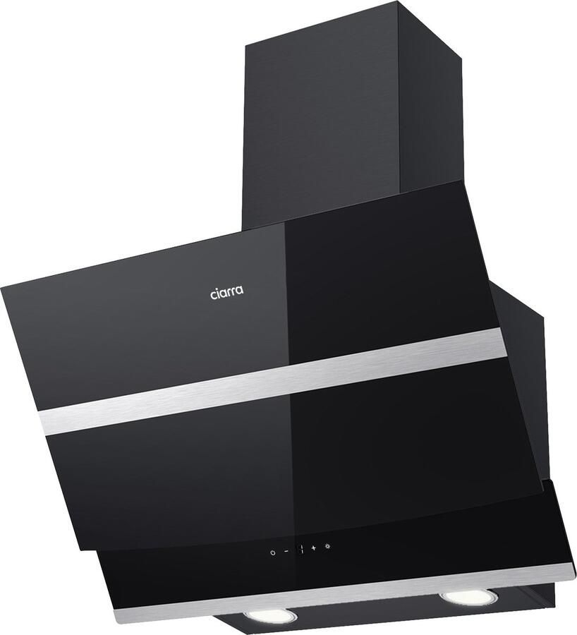 Ciarra VM6736NB- A+++ 692 m³ u Schuine Afzuigkap 60 cm Recirculatie & Luchtafvoer incl. Koolstoffilter met BOOST 4 Standen Wi-Fi SensorTouch Bediening LED Zwart - Foto 3