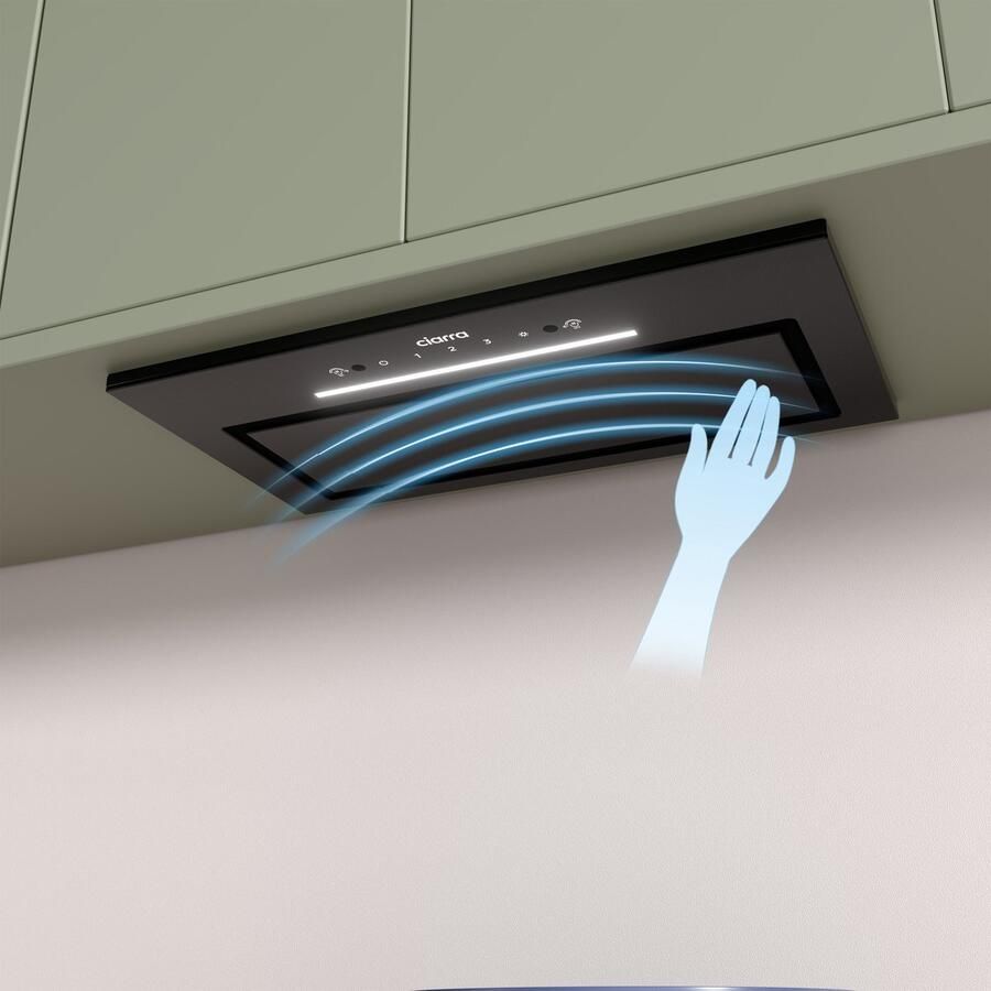 Ciarra VMB5931A Inbouwafzuigkap 52 cm Afzuigkap 466 m³ u SensorTouch Bediening& handgebarenbediening