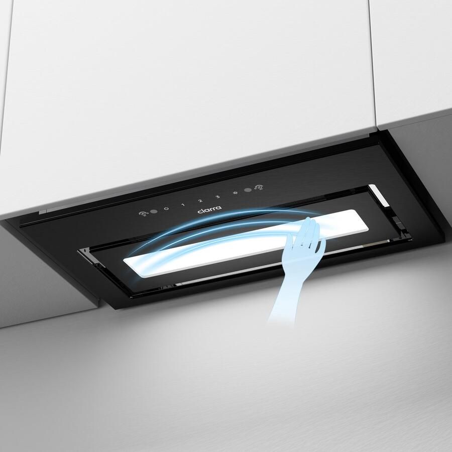 Ciarra VMB5931B Inbouwafzuigkap 52 cm Onderbouwafzuigkap 468 m³ u Touch & handgebarenbediening