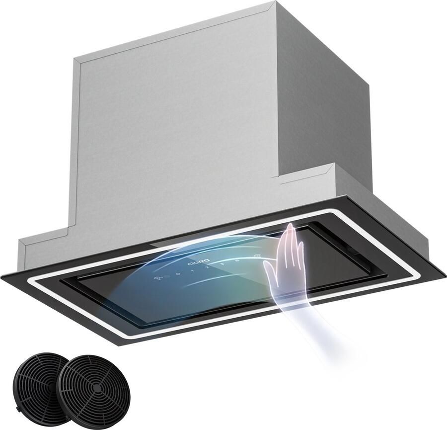 Ciarra VMB5931C Onderbouwafzuigkap 52 cm Inbouwafzuigkap 460 m³ u Touch & handgebarenbediening