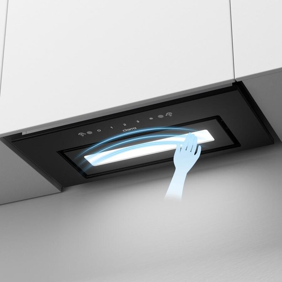 Ciarra VMB6931B- Inbouwafzuigkap 60 cm Onderbouwafzuigkap 460 m³ u Touch & handgebarenbediening