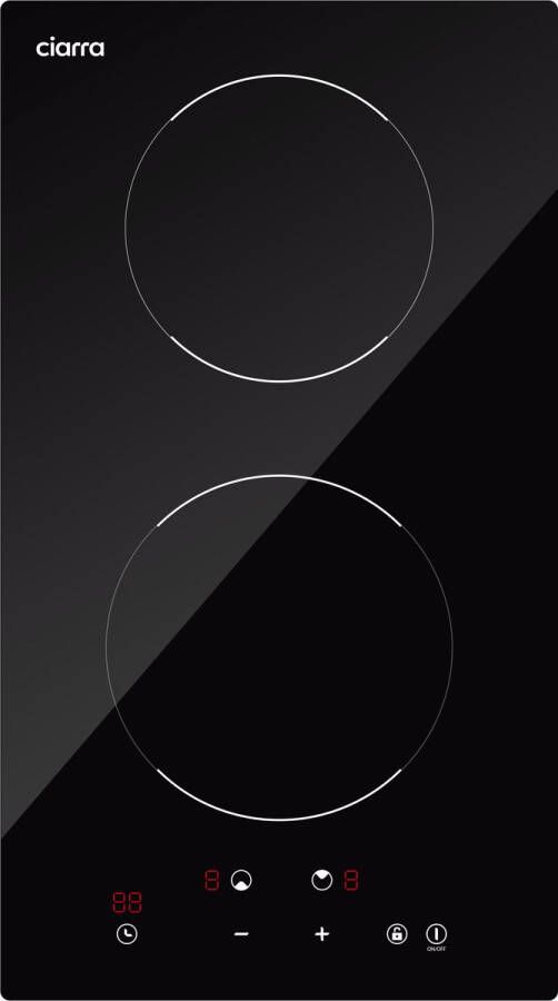 Ciarra CRGDBIH2 dubbele 2-pits inbouw inductiekookplaat – 3000W