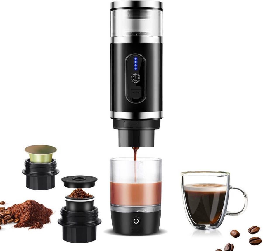 CkeyiN Filterkoffiezetapparaat melkopschuimfunctie afneembaar en afwasbaar snoerloos te gebruiken