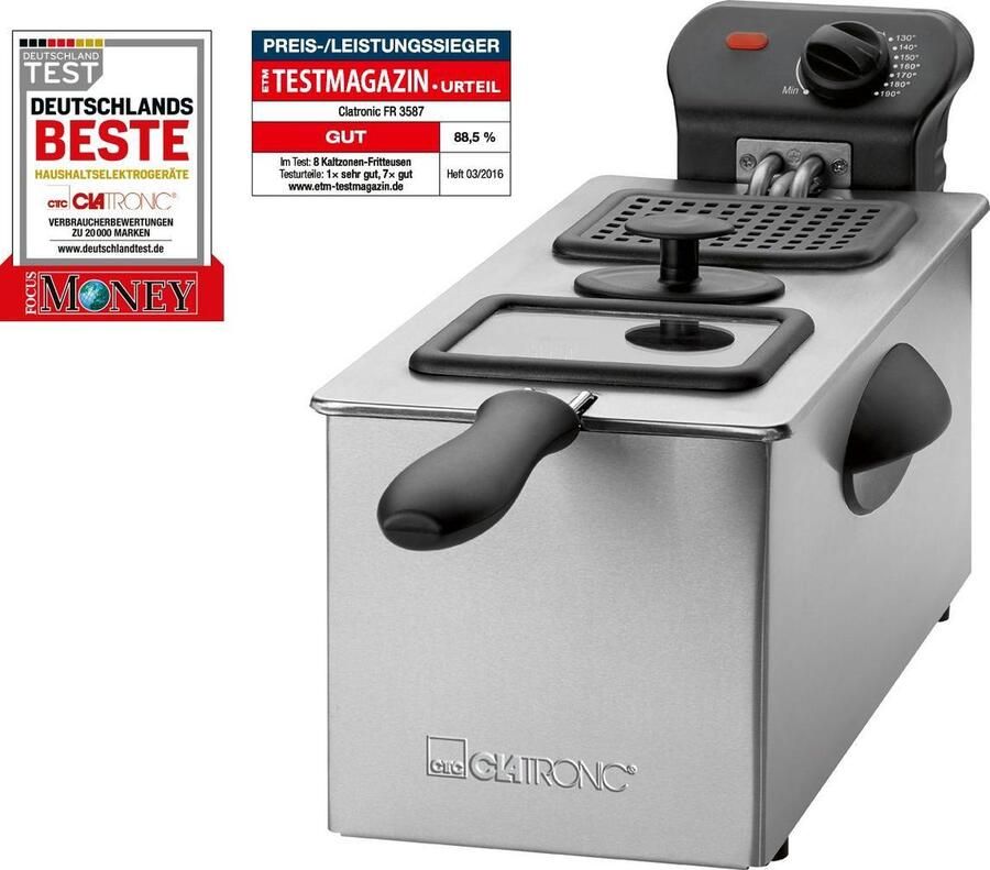 CLATRONIC Friteuse FR 3587 Capaciteit 3 ??liter olie