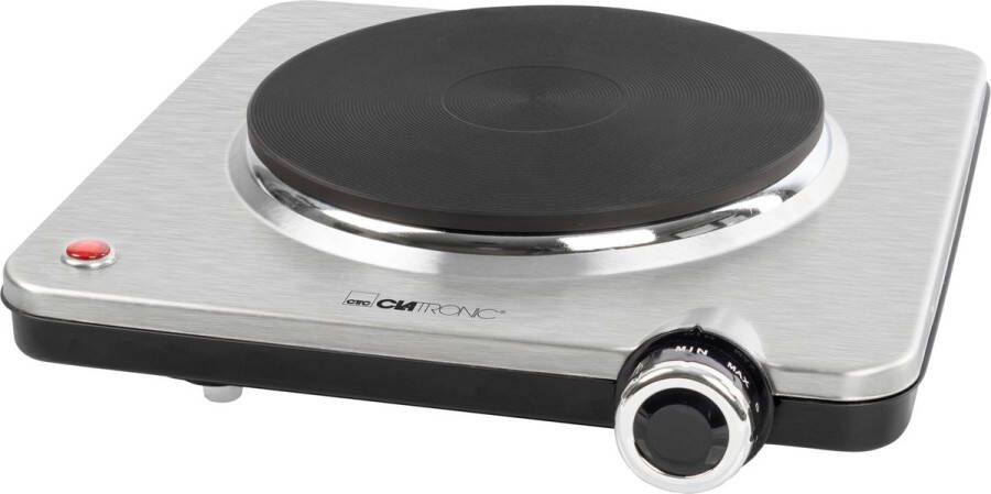 Clatronic EKP 3788 E- Enkele elektrische Kookplaat RVS