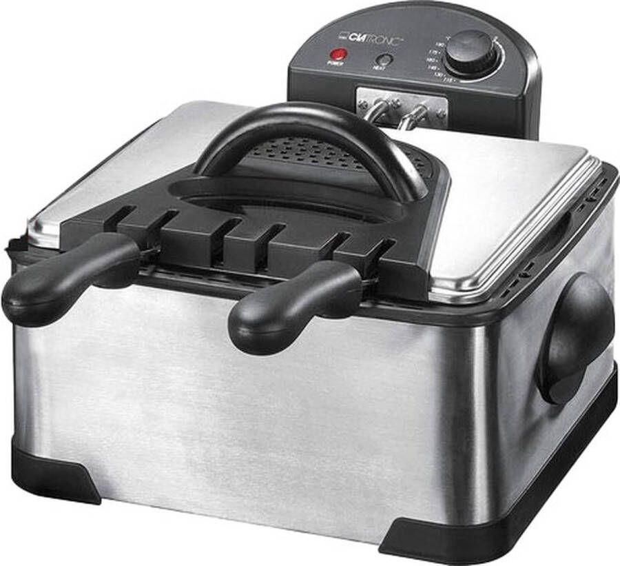 Clatronic FR 3195 Friteuse Frituur pan met 3 frituurmanden