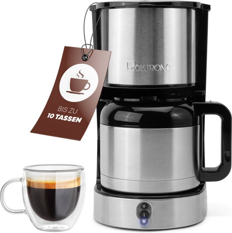 Clatronic KA 3805 Koffiezetapparaat- RVS isoleerkan 1.2 liter