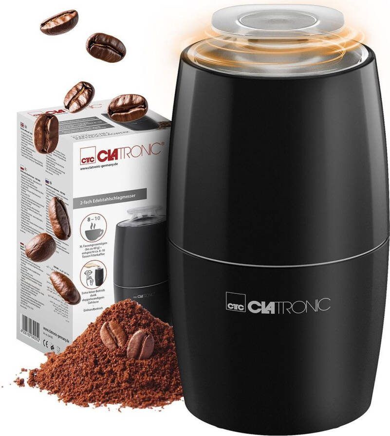 Clatronic KSW 3806 264005 Koffiemolen Zwart Slagmessen