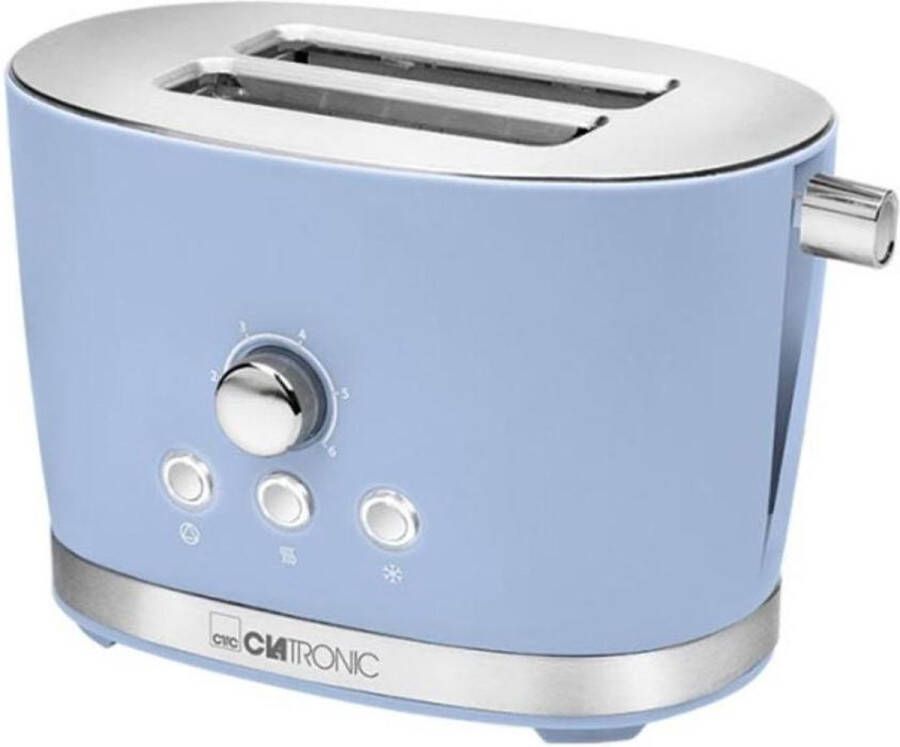 Clatronic TA 3690 Broodrooster 2 sleuven 850 W -Retro Blauw
