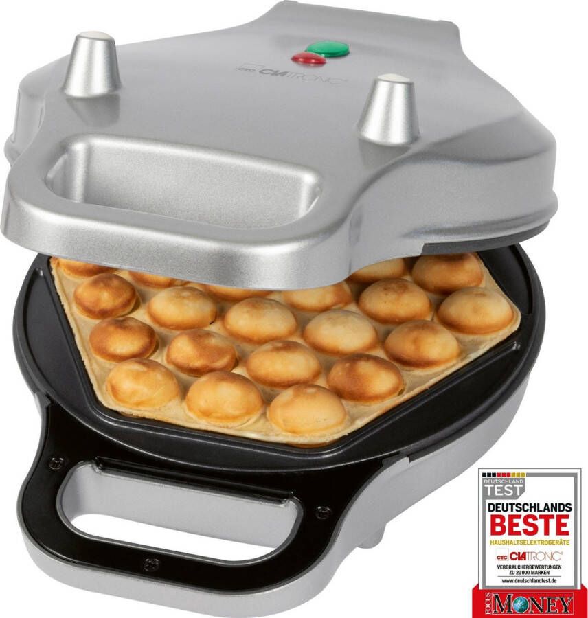 Clatronic WA 3772 wafelijzer bubbelwafels zilver