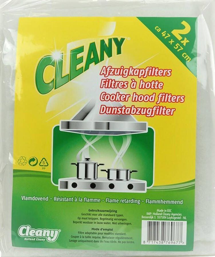 Cleany universeel afzuigkapfilter dampkap afzuigkap filter 2x 47 x 57 cm