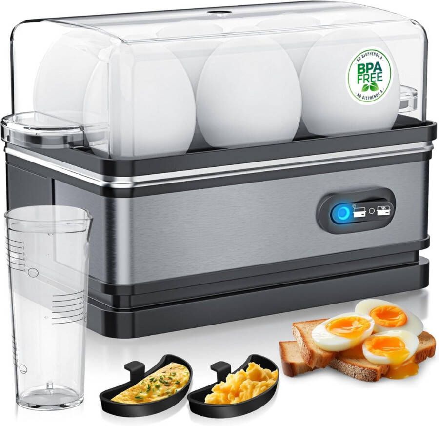 CLGP Eierkoker Electrisch Met Timer Grijs