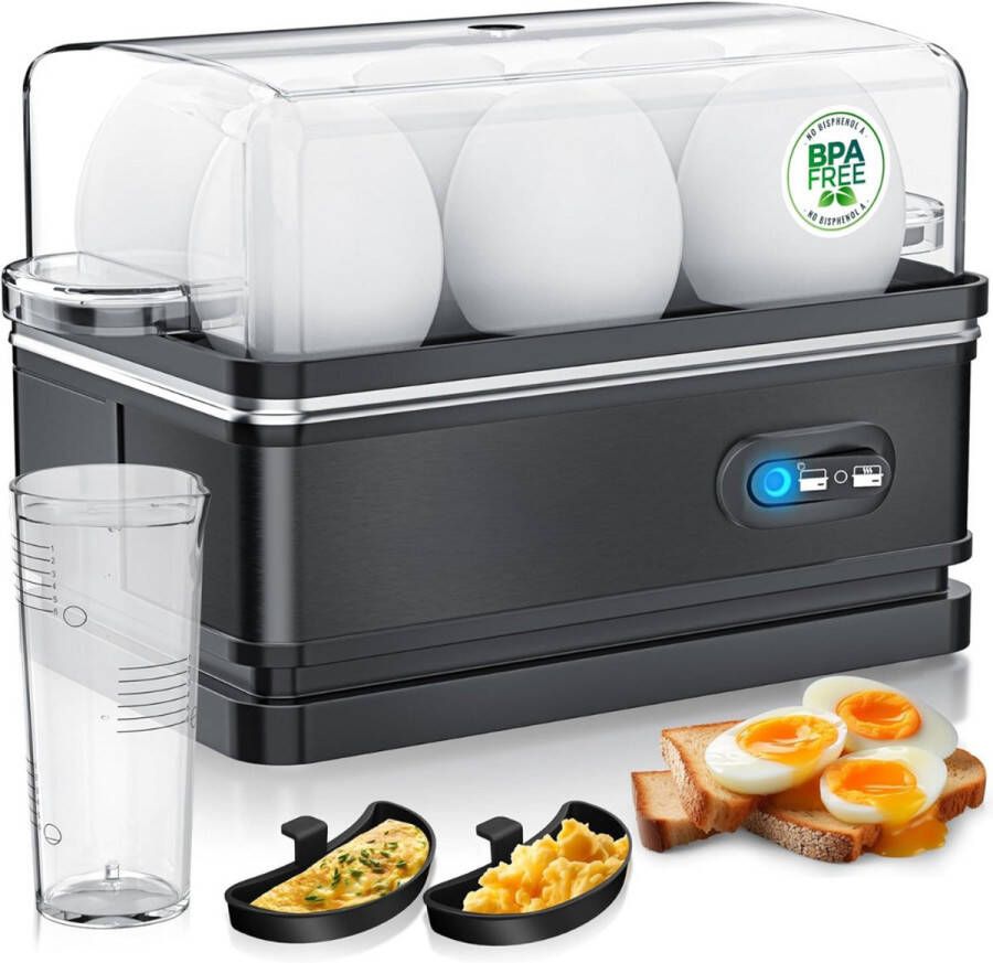 CLGP Eierkoker Electrisch Met Timer Zwart