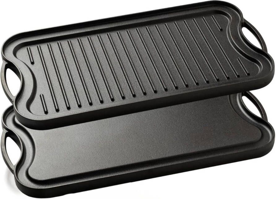 CLGP Grillplaat Inductie Bakplaat Gietijzer Zwart - Foto 6