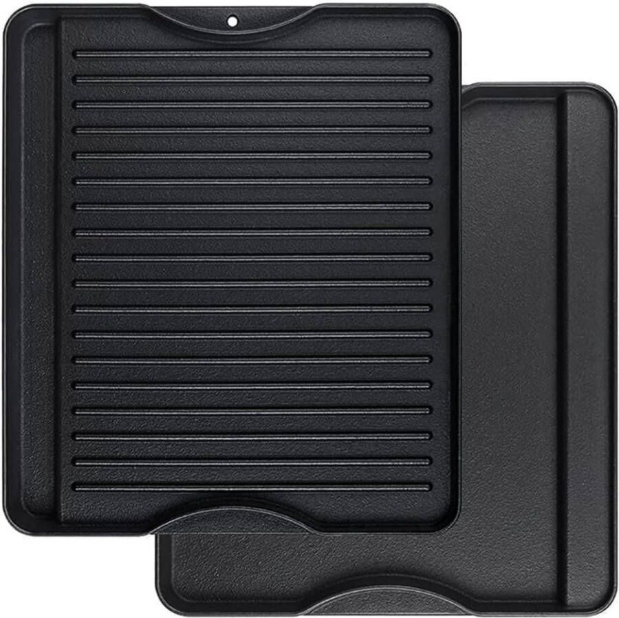 CLGP Grillplaat Inductie Bakplaat Gietijzer Zwart