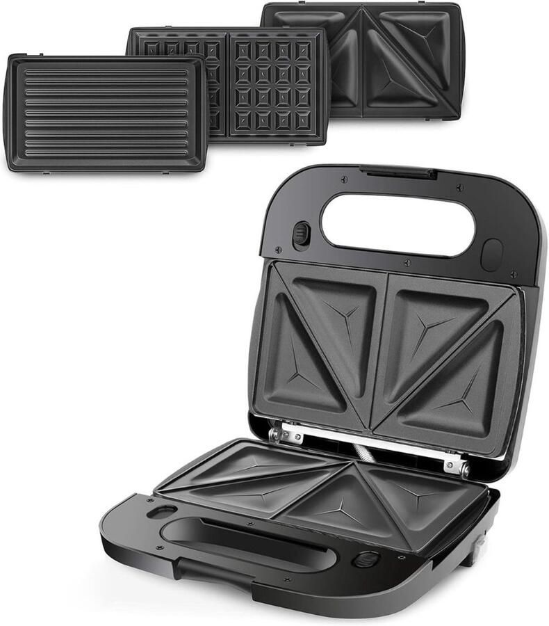 CLGP Wafelijzer met Verwisselbare Platen Tosti Apparaat Contact Grill