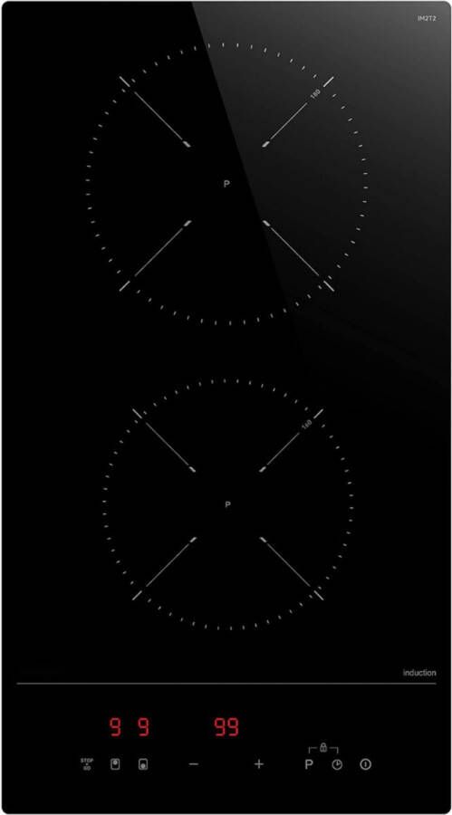 CLVP Inductie Kookplaat Vrijstaand Elektrische Kookplaat 2 Pits Keramische Zwart