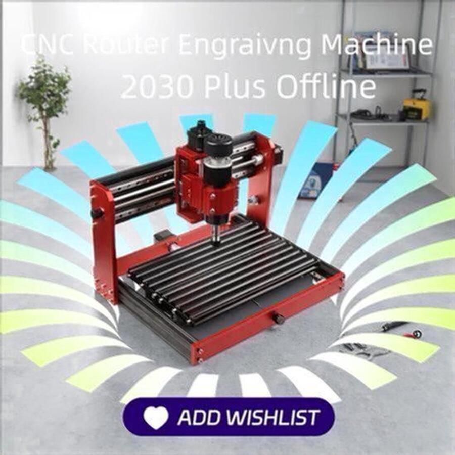 CNC Snijmachine 2030 Plus 500W Spindel 300x200x60 mm Werkgebied Aluminiumlegering Voor Hout En Zachte Metalen