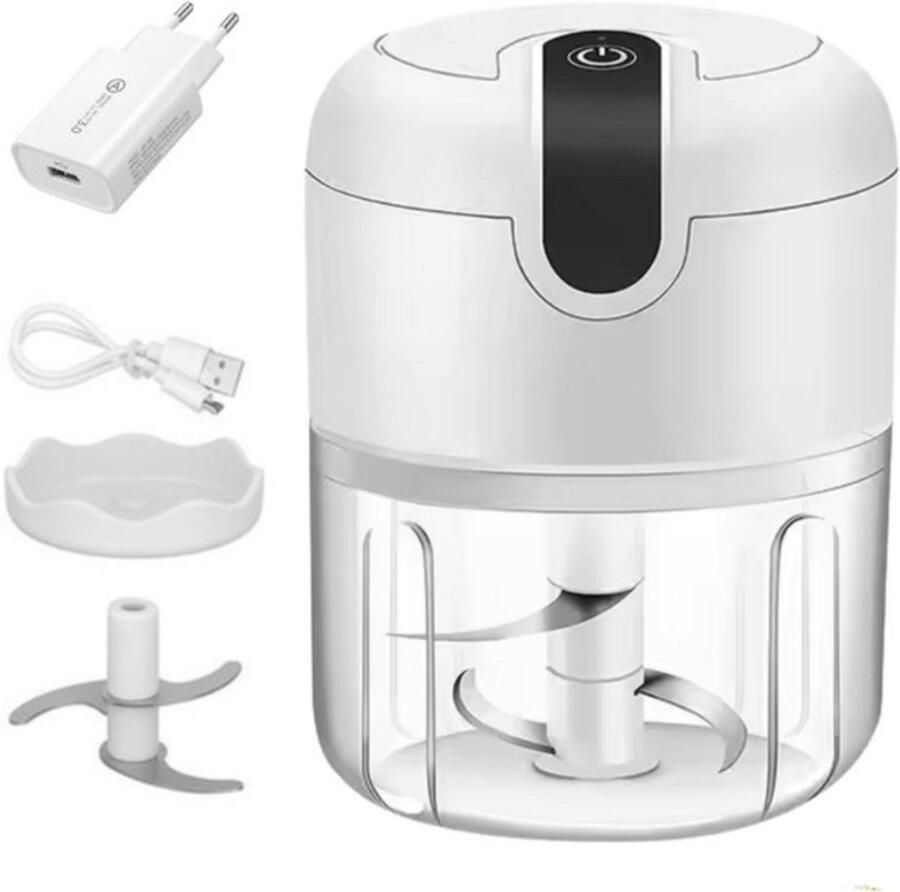 Cocho Hakmolen elektrische USB oplaadbal Mini Portable Chopper 250ml Groen Groentesijder