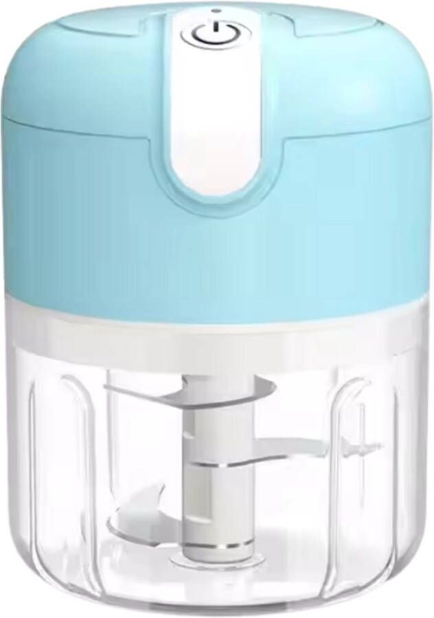 Cocho Mini USB Hakmolen Blauw Elektrisch Foodprocessor Hakmolens Uiensnijder vaatwasser bestendig Chopper RVS Messen 250 ml Black Friday 2023 Deals - Foto 2
