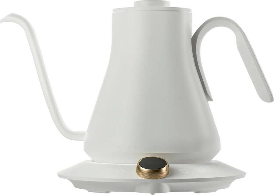 Cocinare FLOW CEK-201 Zwanenhalsketel Gooseneck Kettle Wit elektrische waterkoker met temperatuurregeling voor het opschenken van koffie en thee 1200 W snelle kooktijd 0 9 L