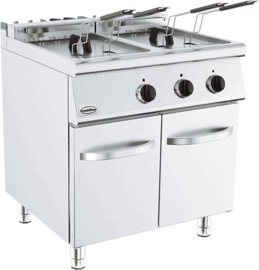 Combisteel Base 700 Friteuse Elektrisch 2x 18L 400v Aftapkranen 800x700x900mm Horeca