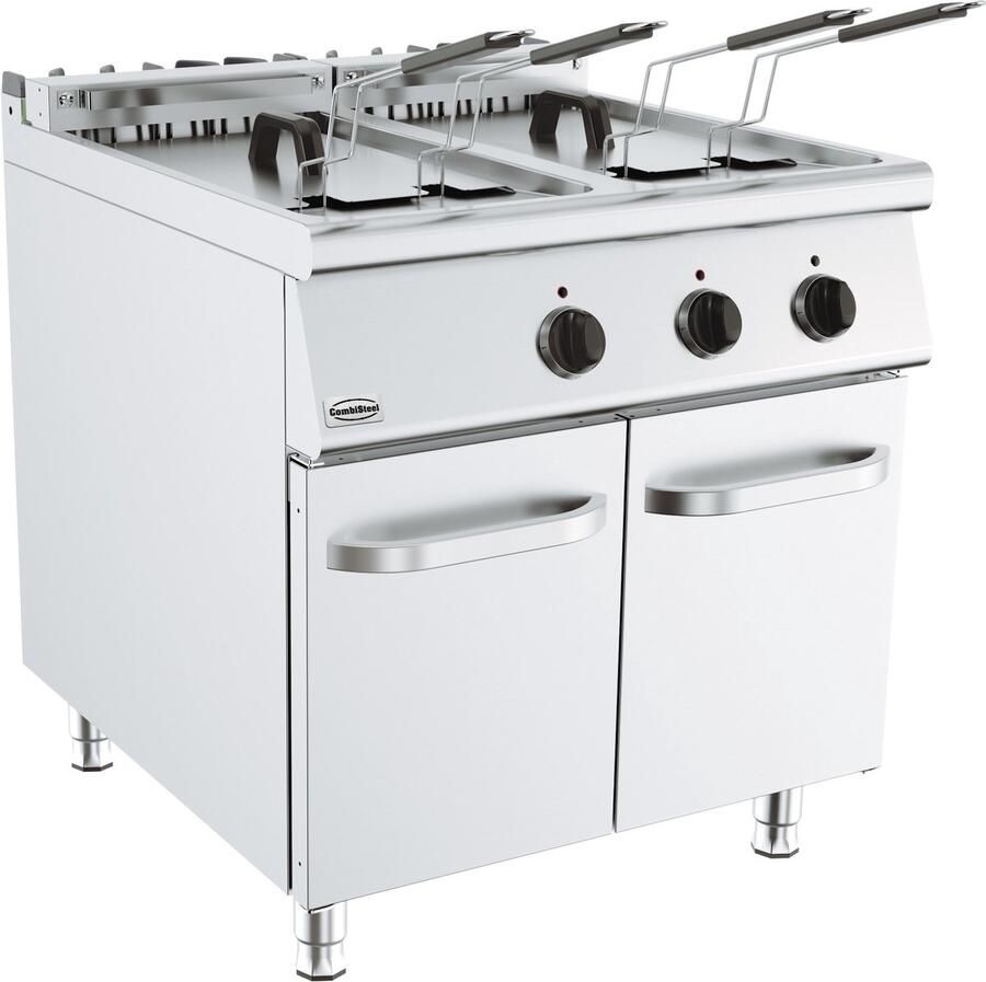 Combisteel Friteuse BASE 900 Elektrisch 22+22L Aftapkranen 36kW 400V 800x900x900mm Horeca