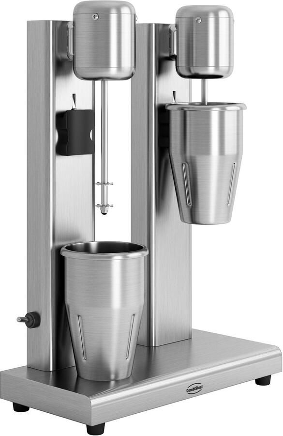 Combisteel Milkshaker dubbel Horeca kwaliteit RVS