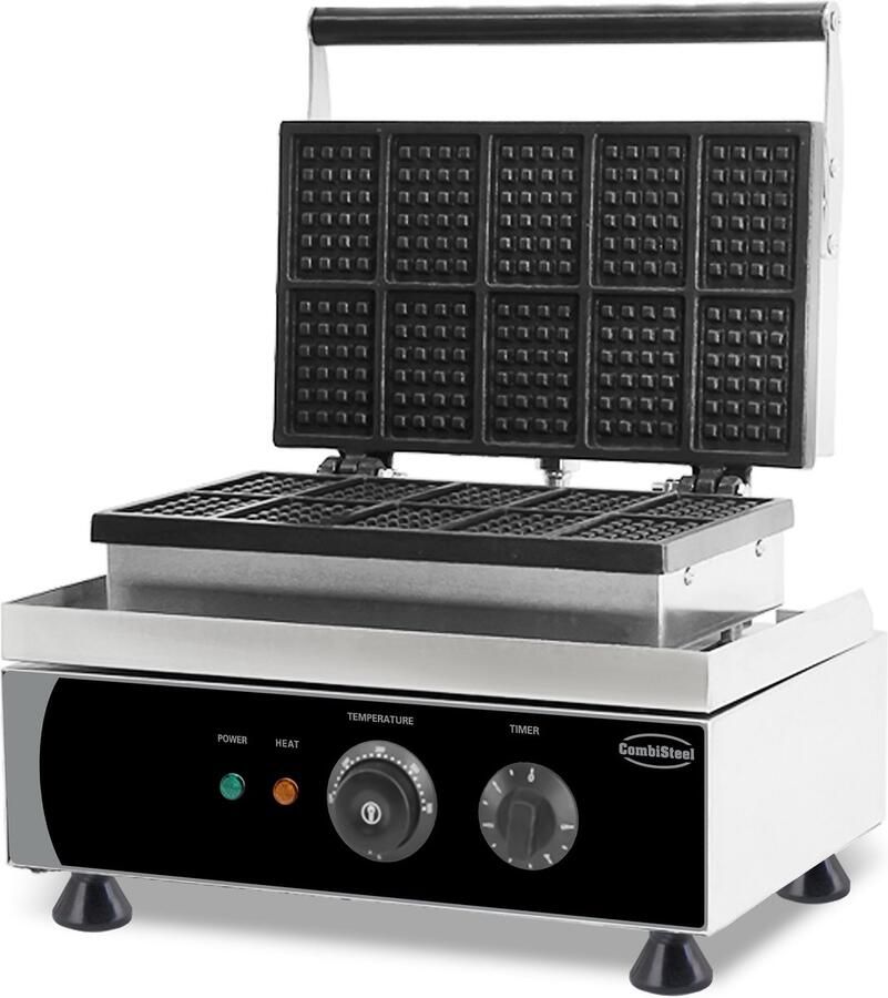 Combisteel WAFELIJZER 10ST BRUSSELS WAFEL 7540.0065 Horeca & Professioneel