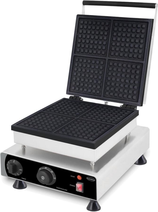 Combisteel WAFELIJZER 4ST VIERKANT 7540.0085 Horeca & Professioneel