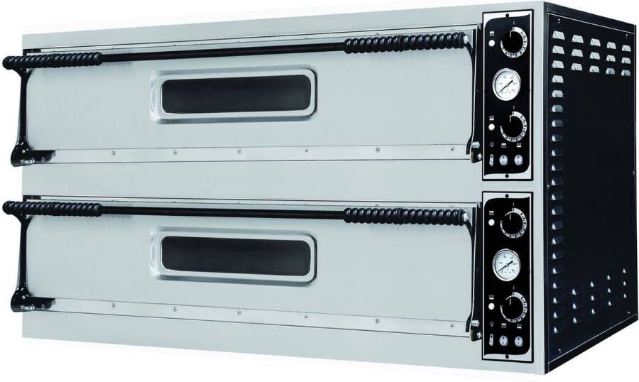 Combisteel Pizzaoven 6 Pizza s Ø35cm 400V 12kW +50°C +500°C 1305x600x745mm Horeca Oven