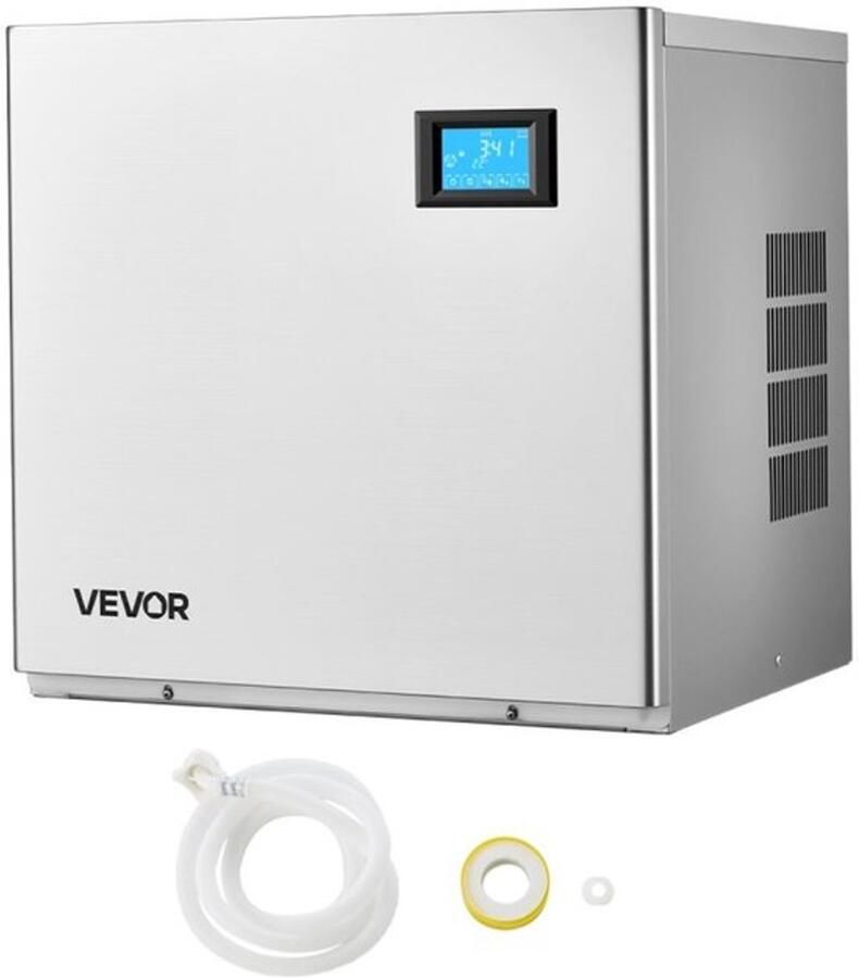 Commerciële Ijsmachine 163 Kg Dag Roestvrij Staal Zelfreinigende Functie 700 W Vermogen Professionele Ijsblokjesmaker