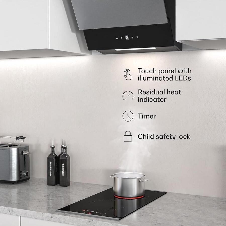 Compacte Keramische Kookplaat met 2 Zones en Touch Control