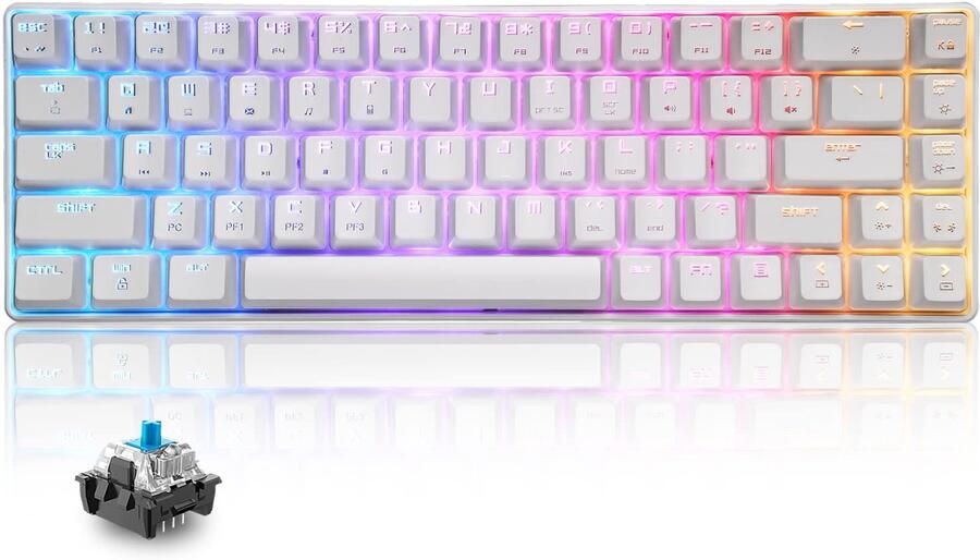 Compacte RGB Mechanische Gaming Toetsenbord met 60% Lay-out