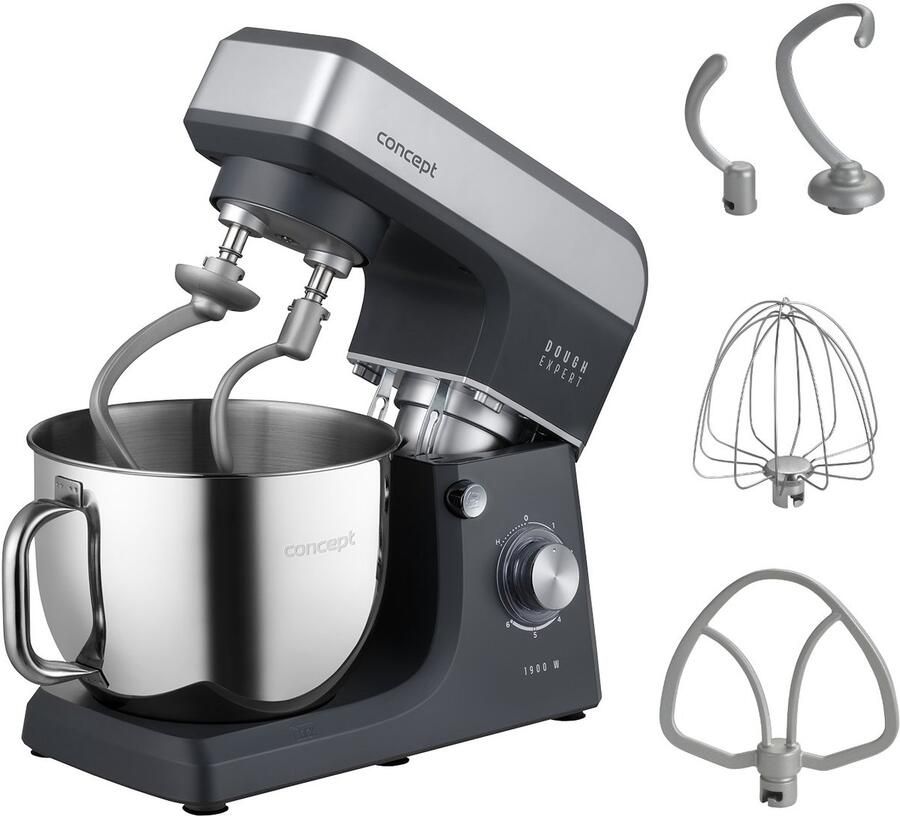 Concept Dough Expert keukenrobot staafmixer vermogen 1900 W- 6 verschillende snelheden RM6010