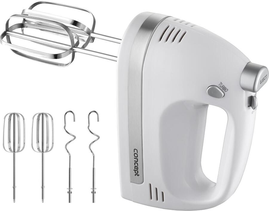 Concept handmixer 5 snelheden Turbo-functie 500 W wit SR3390
