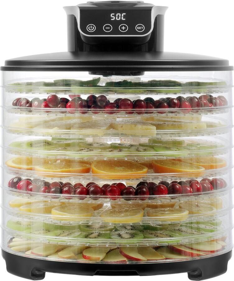 Concept SO3010 Voedseldroger 9 zeven 245W ideal voor fruit en kruiden Zwart