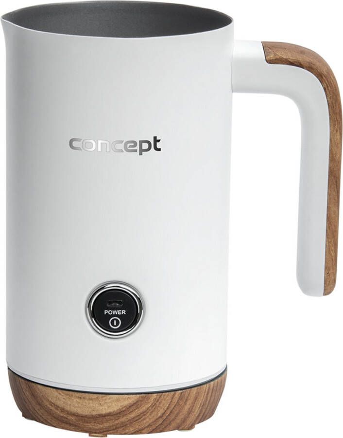 Concept Melkopschuimer 500W 3 standen 2 verwisselbare melkflessen Roestvrij staal Wit - Foto 1
