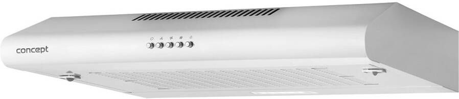 Concept Onderbouwkap 60 cm afzuigkap met ledverlichting 3 standen naar keuze afvoerlucht of circulatielucht stil en compact voor kleine keukens wit