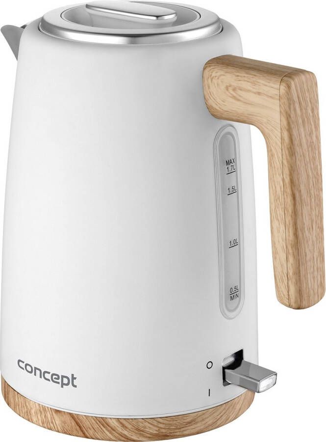 Concept RK3315 Waterkoker 1 7L 2200W roestvrij staal Wit
