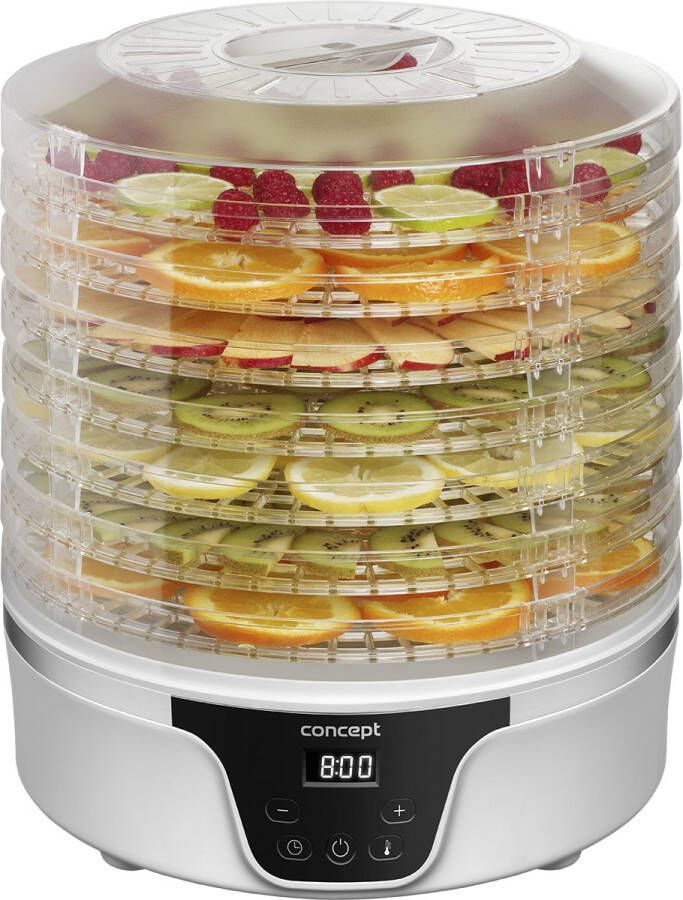 Concept SO2090 Voedseldroger Voor Paddenstoelen- fruit- en kruidendroger 380 W digitale regeling Wit