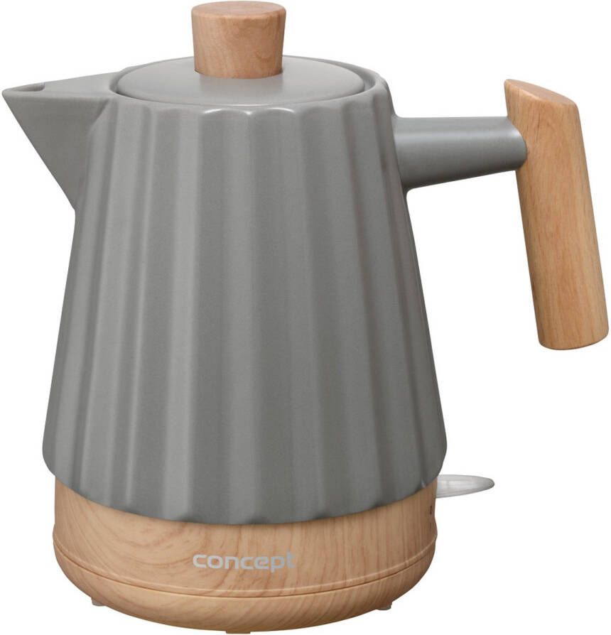 Concept Waterkoker keramisch 1500W 1 5L donkergrijs RK0092