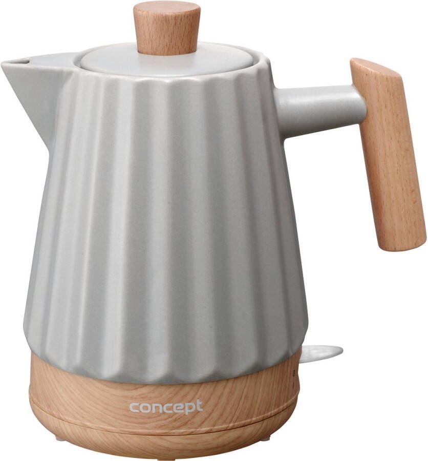 Concept waterkoker keramisch 1500W 1 5L lichtgrijs RK0091