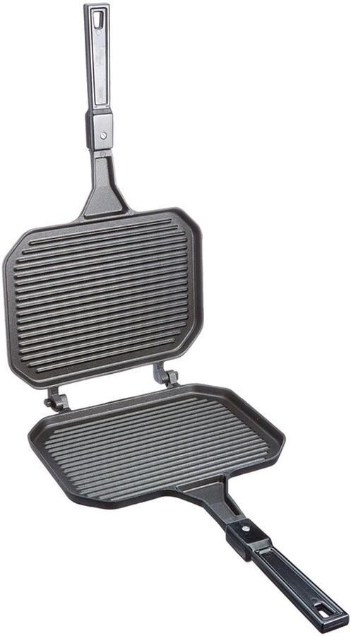 Contactgrill Sandwichmaker 3680 W Vermogen Aluminium Materiaal Zwart Kleur Antiaanbaklaag Voor Tosti En Panini