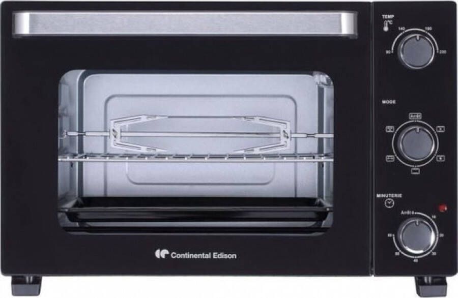 Continental Edison CEMF35B4 Elektrische mini-oven 35L zwart 1500W Draaispit Natuurlijke convectie